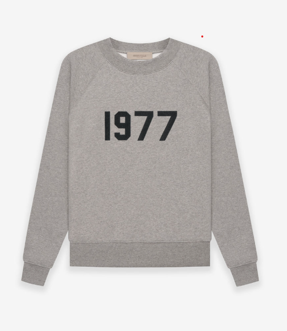Essentials Crewneck 1977 Sweatshirt – Dark Gray Essentials Crewneck 1977 Sweatshirt – Dark Gray