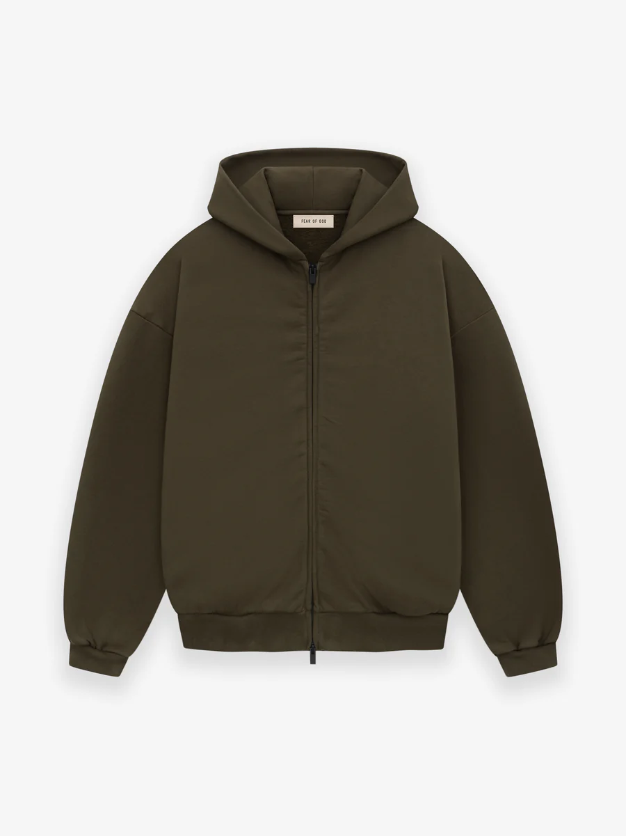 Full Zip Brown Logo Hoodie Full Zip Brown Logo Hoodie