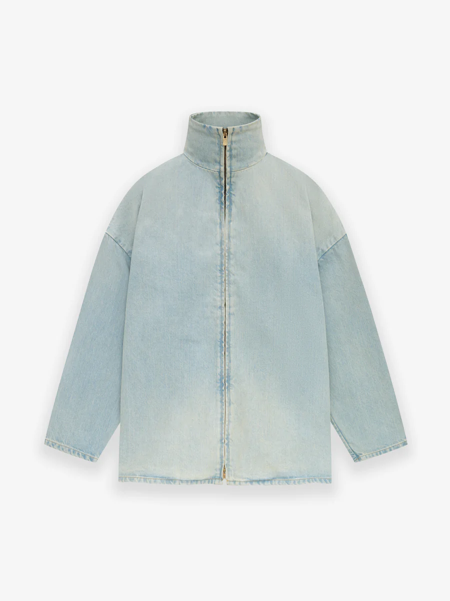 Full Zip Denim Blue Jacket Full Zip Denim Blue Jacket