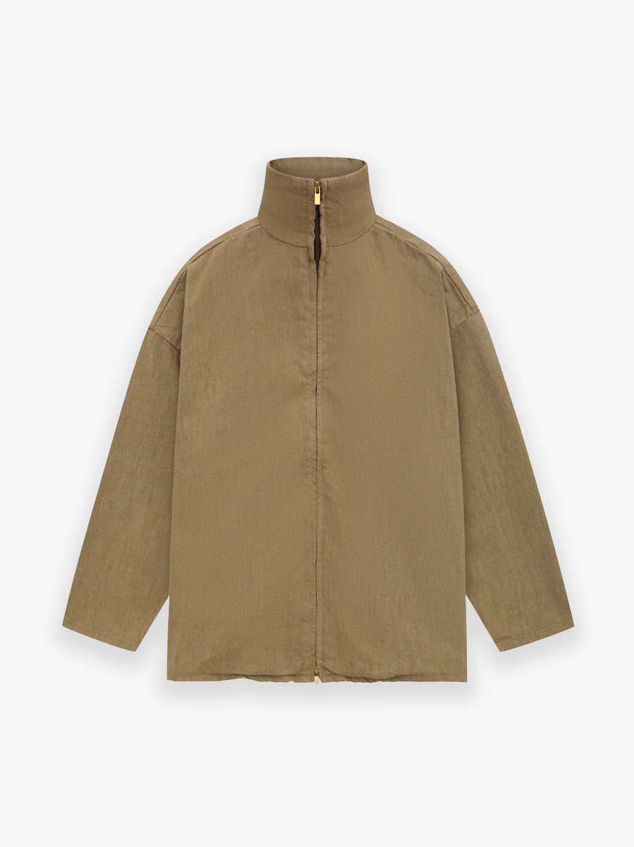 Full Zip Denim Brown Jacket Full Zip Denim Brown Jacket
