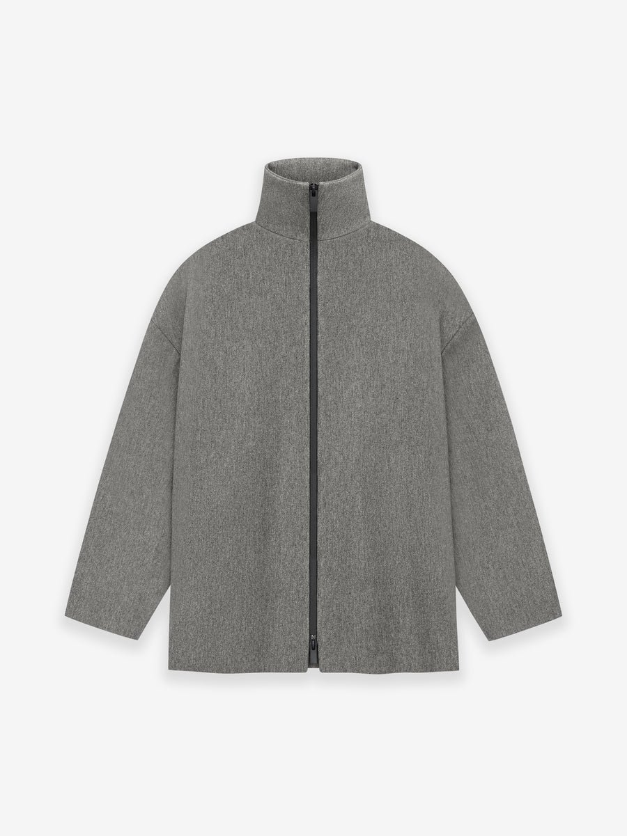 Melange Wool High Neck Jacket Melange Wool High Neck Jacket