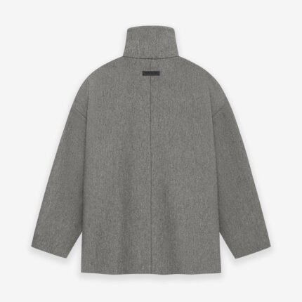 Melange Wool High Neck Jacket