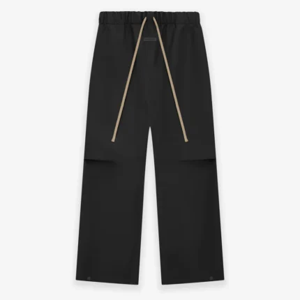 Rubber Knee Pleat Wide Leg Pant