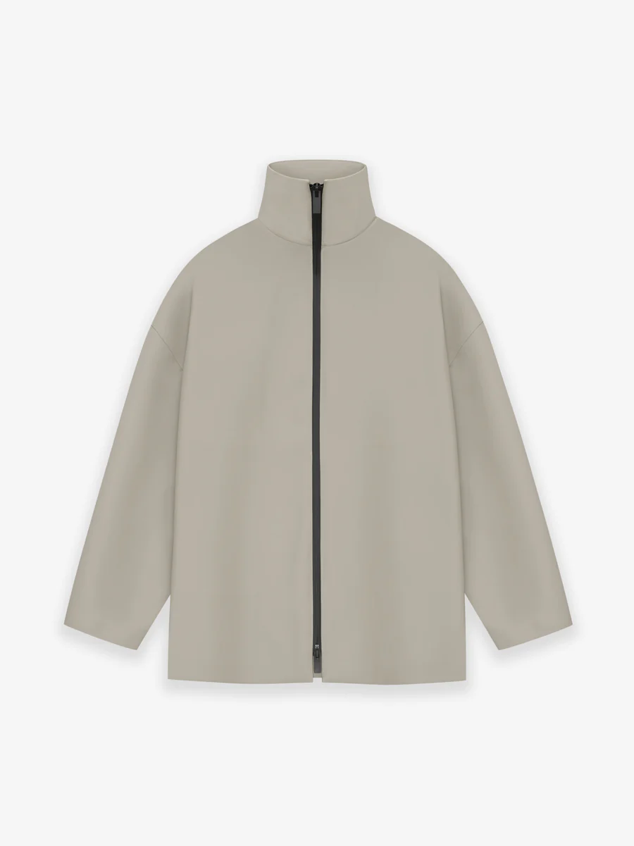 Rubberized High Neck Grey Jacket Rubberized High Neck Grey Jacket
