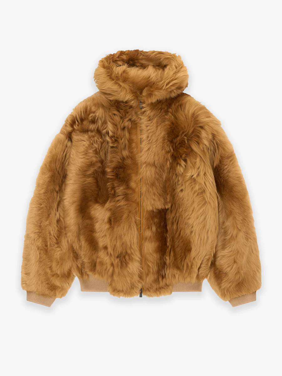 Shearling Brown Hooded Shearling Brown Hooded
