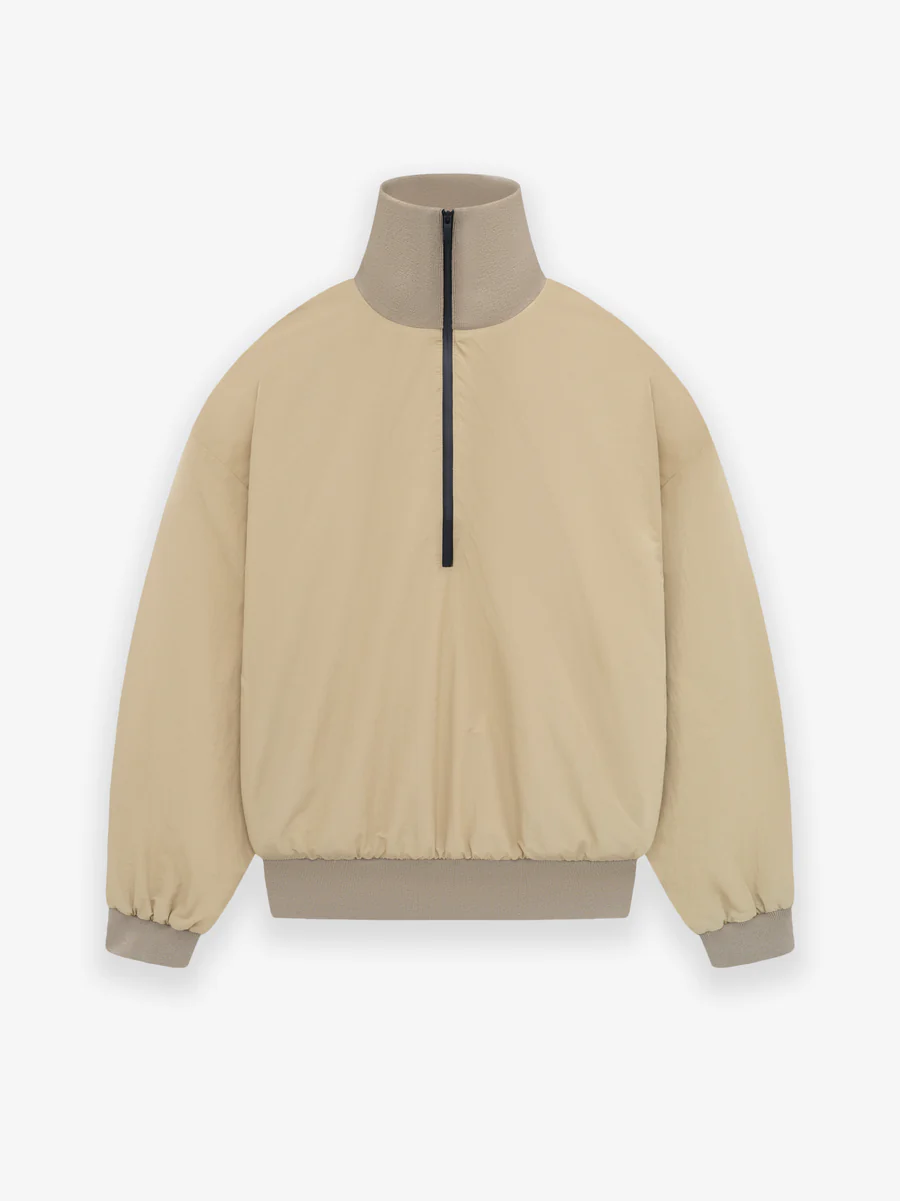 Washed Nylon Half Zip Track Jacket Washed Nylon Half Zip Track Jacket