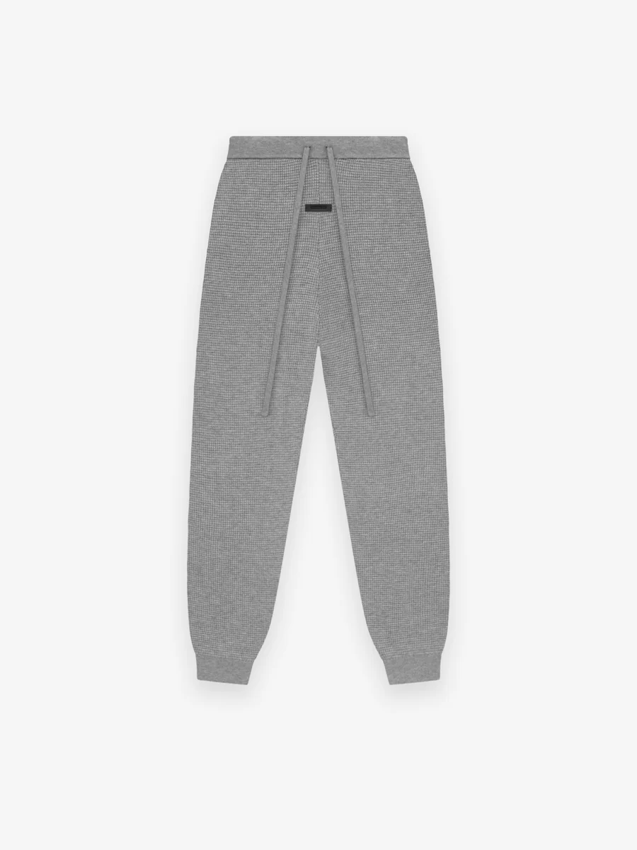 Womens Waffle Fitted Grey Sweatpant Womens Waffle Fitted Grey Sweatpant