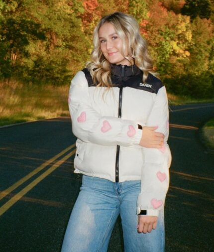 Dandy Heart on My Sleeve Puffer Cream Jacket